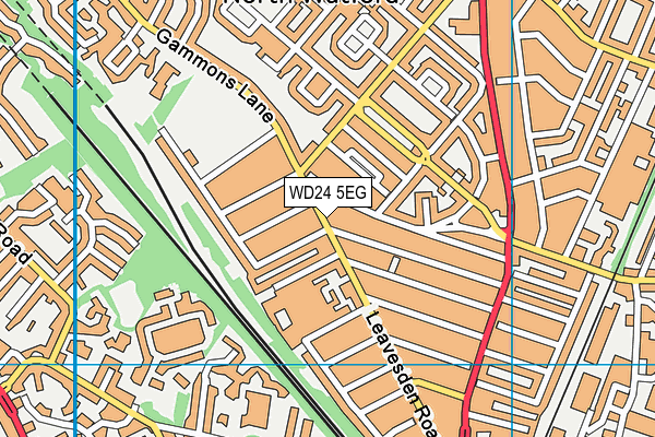 WD24 5EG map - OS VectorMap District (Ordnance Survey)