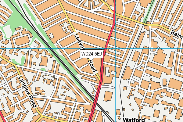 WD24 5EJ map - OS VectorMap District (Ordnance Survey)