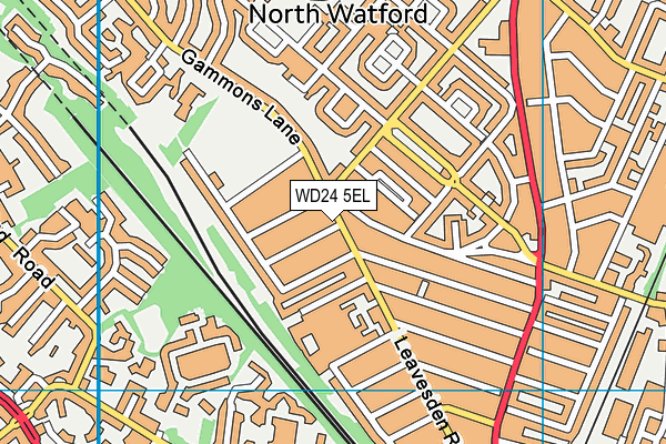 WD24 5EL map - OS VectorMap District (Ordnance Survey)