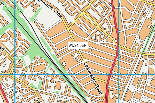 WD24 5EP map - OS VectorMap District (Ordnance Survey)