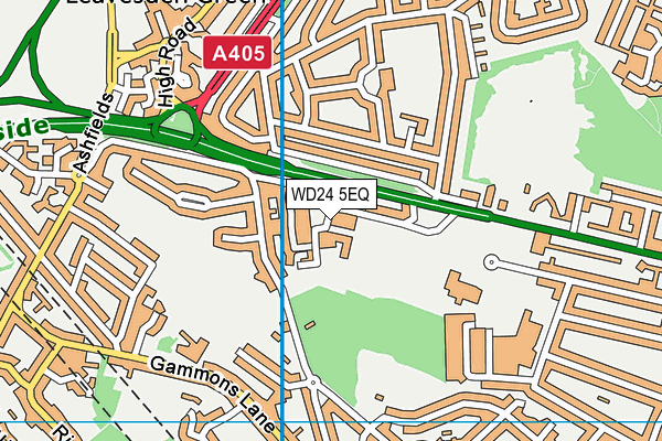 WD24 5EQ map - OS VectorMap District (Ordnance Survey)