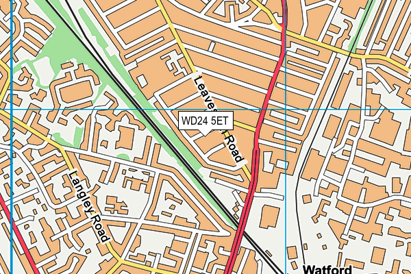 WD24 5ET map - OS VectorMap District (Ordnance Survey)