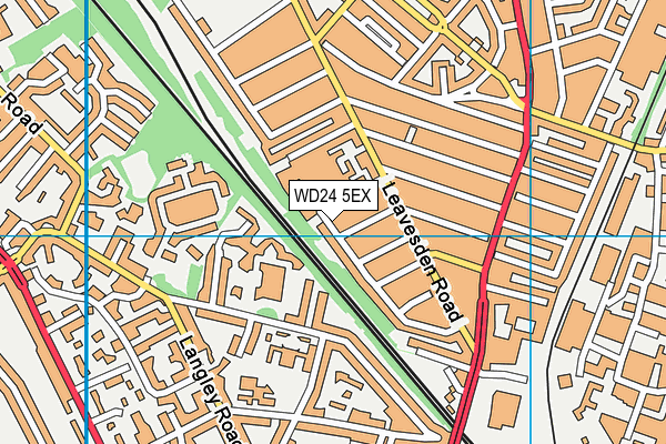 WD24 5EX map - OS VectorMap District (Ordnance Survey)