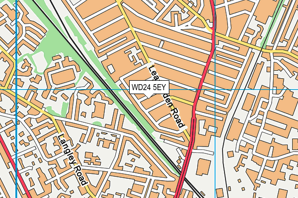WD24 5EY map - OS VectorMap District (Ordnance Survey)
