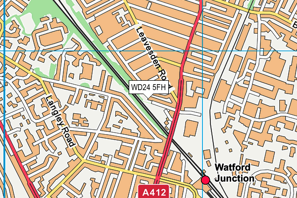 WD24 5FH map - OS VectorMap District (Ordnance Survey)