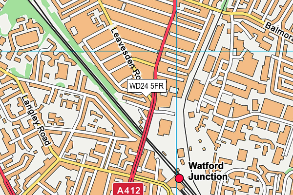 WD24 5FR map - OS VectorMap District (Ordnance Survey)