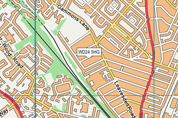 WD24 5HG map - OS VectorMap District (Ordnance Survey)