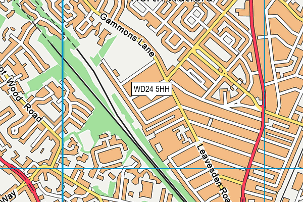 WD24 5HH map - OS VectorMap District (Ordnance Survey)