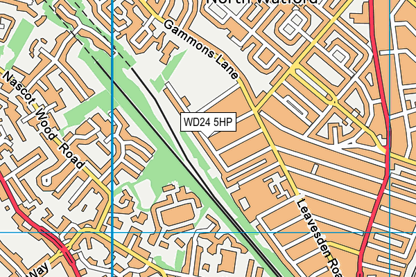 WD24 5HP map - OS VectorMap District (Ordnance Survey)