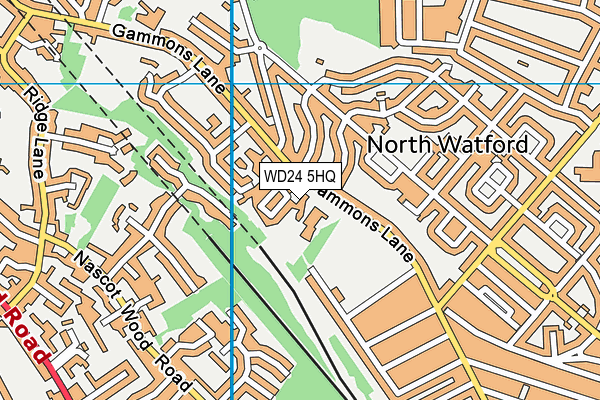 WD24 5HQ map - OS VectorMap District (Ordnance Survey)
