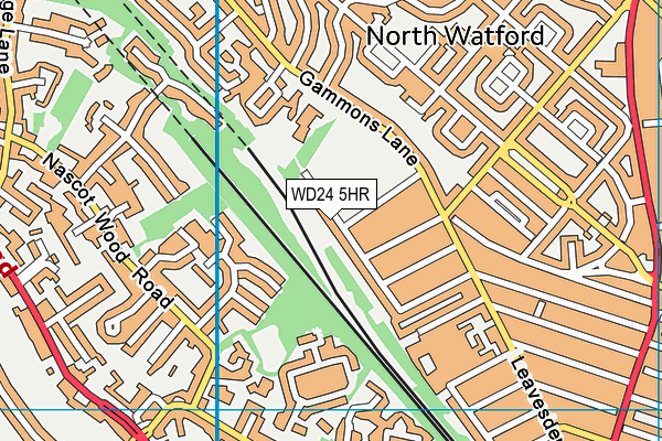 WD24 5HR map - OS VectorMap District (Ordnance Survey)