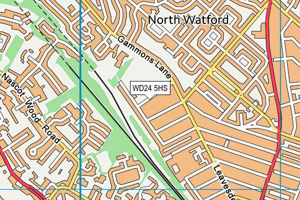 WD24 5HS map - OS VectorMap District (Ordnance Survey)