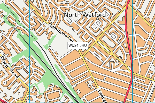 WD24 5HU map - OS VectorMap District (Ordnance Survey)