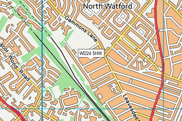 WD24 5HW map - OS VectorMap District (Ordnance Survey)
