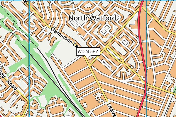 WD24 5HZ map - OS VectorMap District (Ordnance Survey)