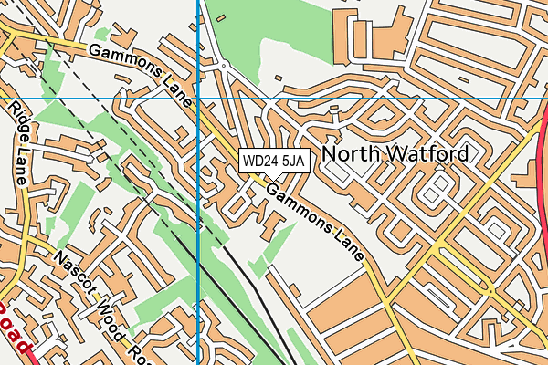 WD24 5JA map - OS VectorMap District (Ordnance Survey)