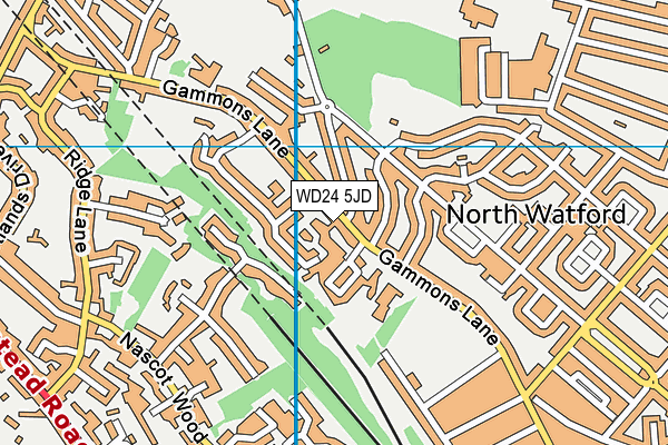 WD24 5JD map - OS VectorMap District (Ordnance Survey)