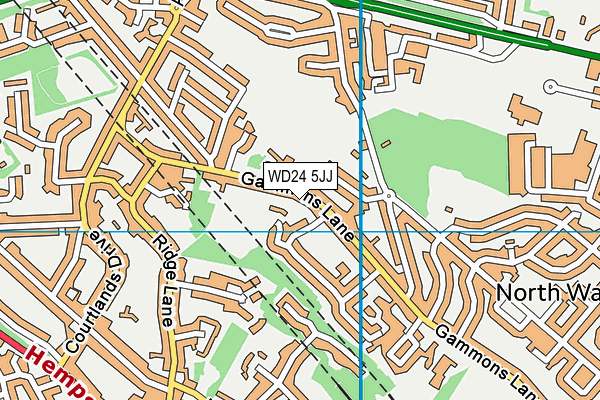 WD24 5JJ map - OS VectorMap District (Ordnance Survey)