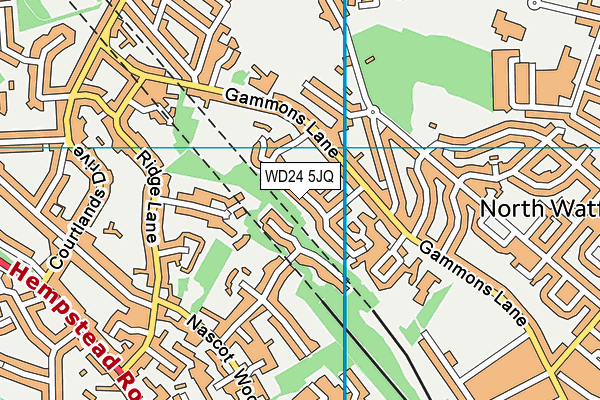 WD24 5JQ map - OS VectorMap District (Ordnance Survey)