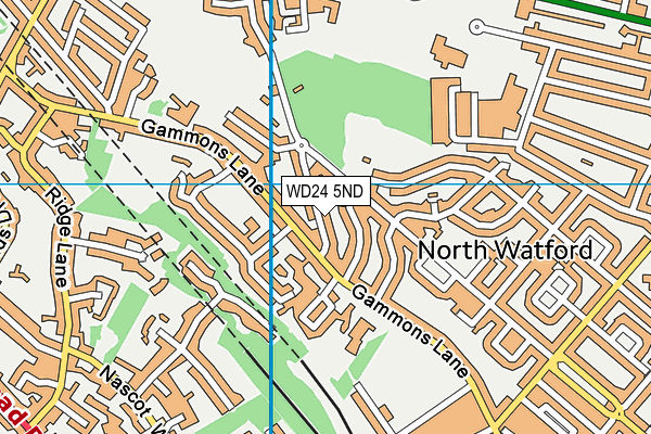 WD24 5ND map - OS VectorMap District (Ordnance Survey)