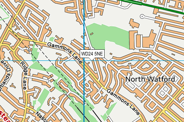 WD24 5NE map - OS VectorMap District (Ordnance Survey)