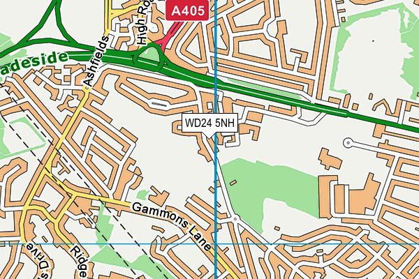 WD24 5NH map - OS VectorMap District (Ordnance Survey)