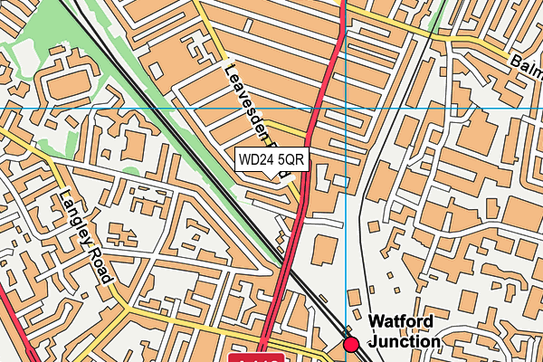 WD24 5QR map - OS VectorMap District (Ordnance Survey)