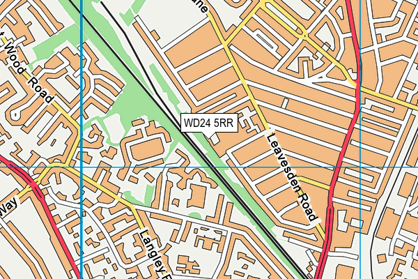 WD24 5RR map - OS VectorMap District (Ordnance Survey)