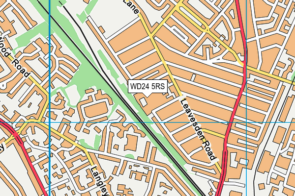 WD24 5RS map - OS VectorMap District (Ordnance Survey)