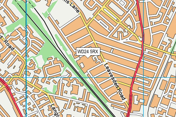 WD24 5RX map - OS VectorMap District (Ordnance Survey)