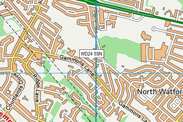 WD24 5SN map - OS VectorMap District (Ordnance Survey)