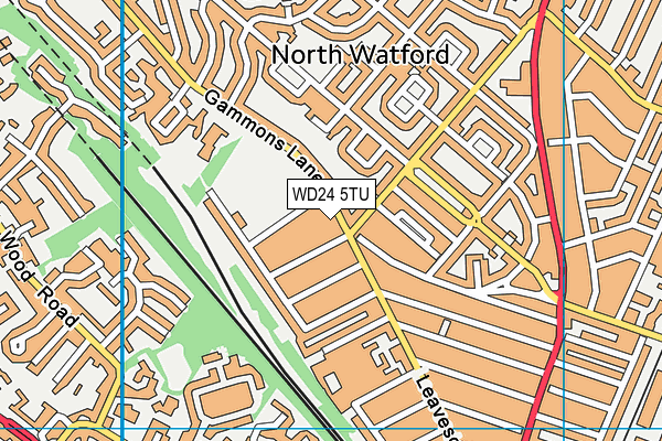 WD24 5TU map - OS VectorMap District (Ordnance Survey)