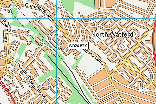 Beechfield School map (WD24 5TY) - OS VectorMap District (Ordnance Survey)