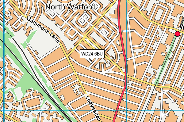WD24 6BU map - OS VectorMap District (Ordnance Survey)