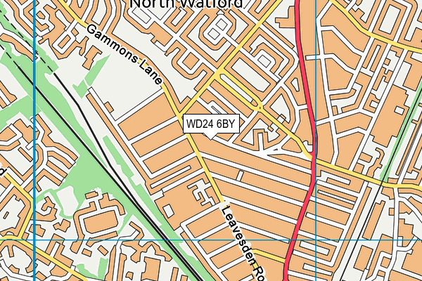WD24 6BY map - OS VectorMap District (Ordnance Survey)