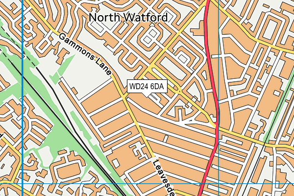 WD24 6DA map - OS VectorMap District (Ordnance Survey)