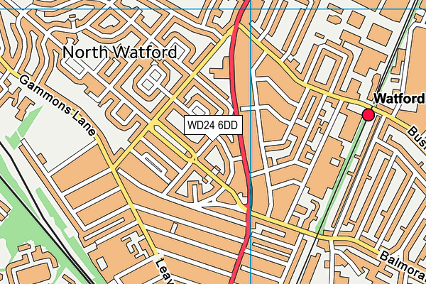 WD24 6DD map - OS VectorMap District (Ordnance Survey)
