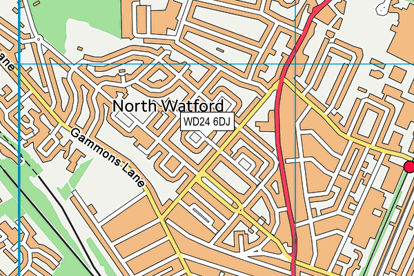 WD24 6DJ map - OS VectorMap District (Ordnance Survey)