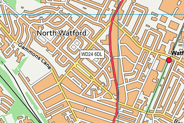 WD24 6DL map - OS VectorMap District (Ordnance Survey)