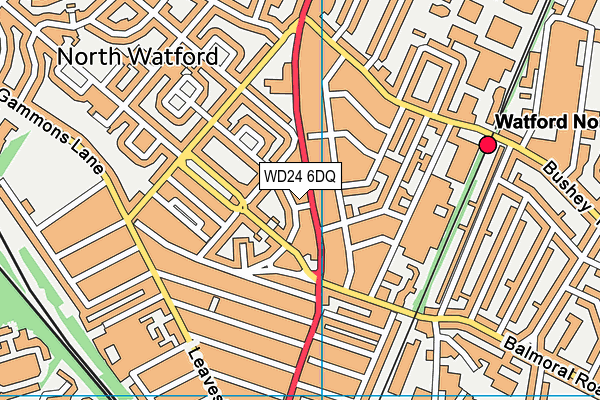 WD24 6DQ map - OS VectorMap District (Ordnance Survey)