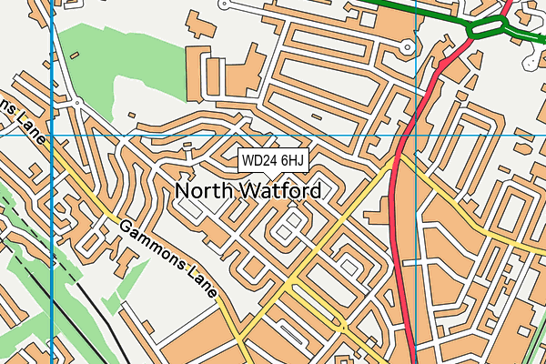 WD24 6HJ map - OS VectorMap District (Ordnance Survey)
