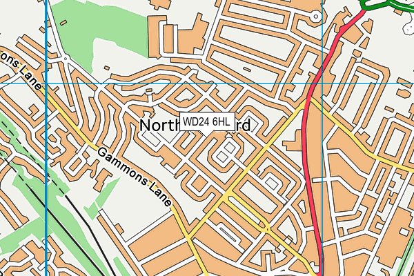 WD24 6HL map - OS VectorMap District (Ordnance Survey)