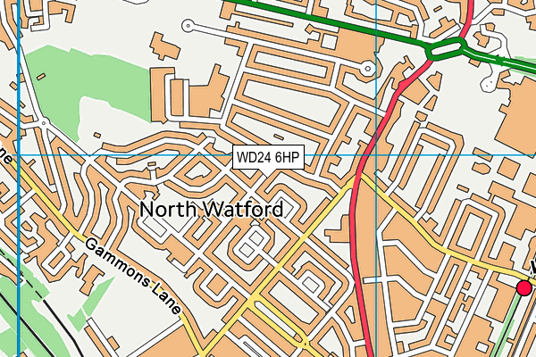 WD24 6HP map - OS VectorMap District (Ordnance Survey)
