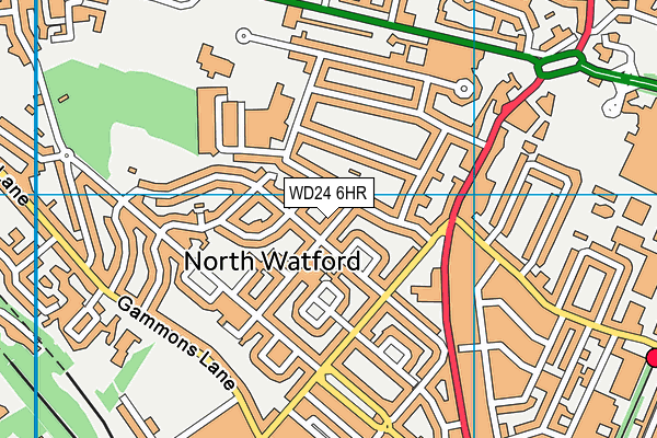 WD24 6HR map - OS VectorMap District (Ordnance Survey)