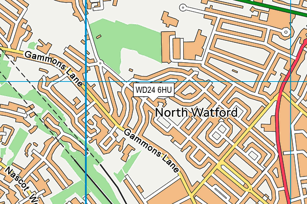 WD24 6HU map - OS VectorMap District (Ordnance Survey)