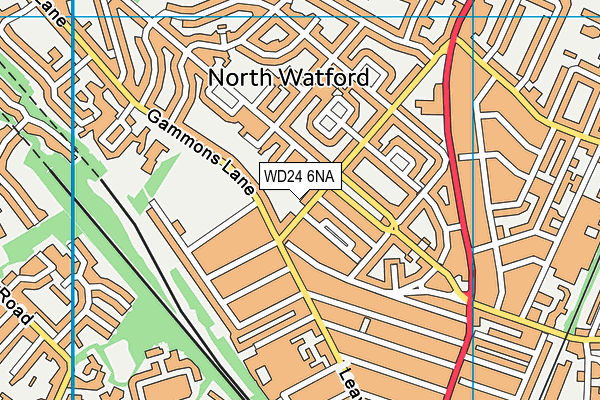 WD24 6NA map - OS VectorMap District (Ordnance Survey)