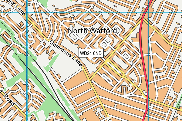 WD24 6ND map - OS VectorMap District (Ordnance Survey)