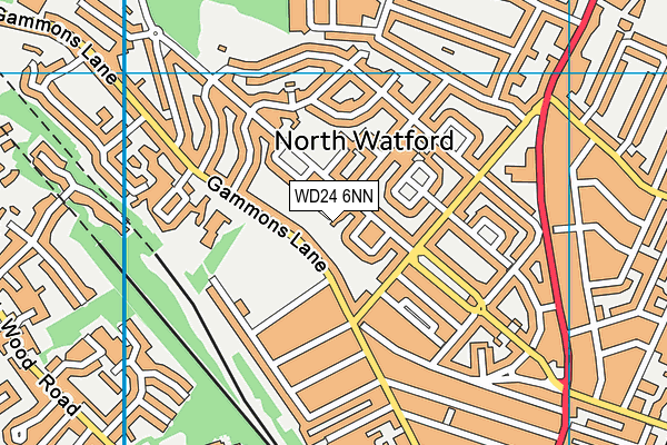 WD24 6NN map - OS VectorMap District (Ordnance Survey)
