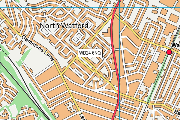 WD24 6NQ map - OS VectorMap District (Ordnance Survey)