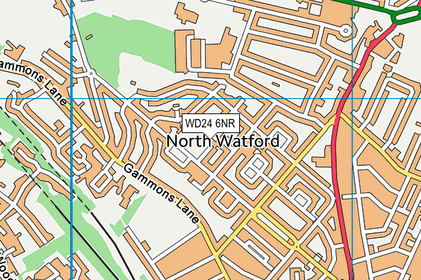 WD24 6NR map - OS VectorMap District (Ordnance Survey)